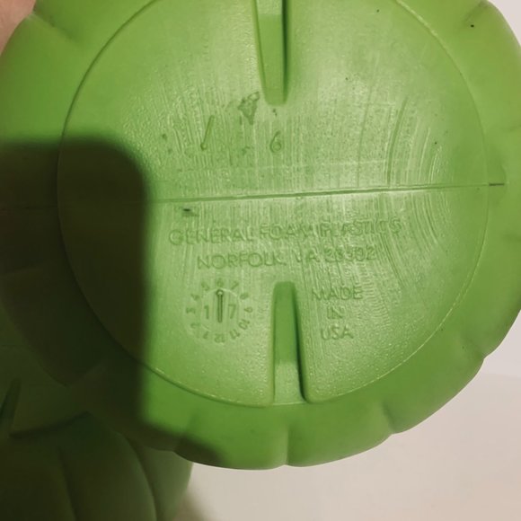 Vintage General Foam Plastics USA Green Halloween Buckets Set Of 2 - Picture 7 of 12